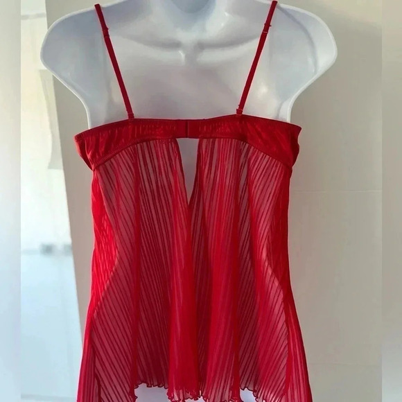 La SENZA/ 💰2 FOR $10💰 Babydoll lingerie/ Deep red with black  jewel/ Size US XL - Picture 3 of 12